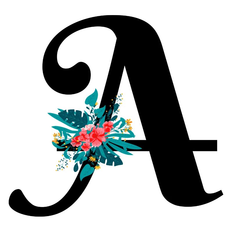lettre A fleuris