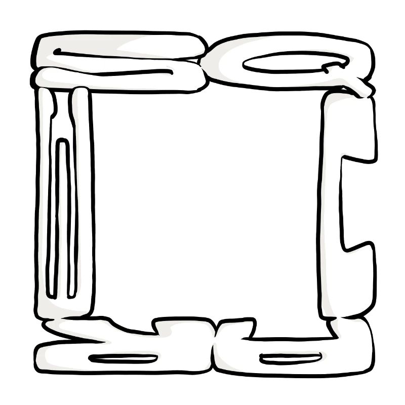 Graffiti quadrati (bianco e nero)