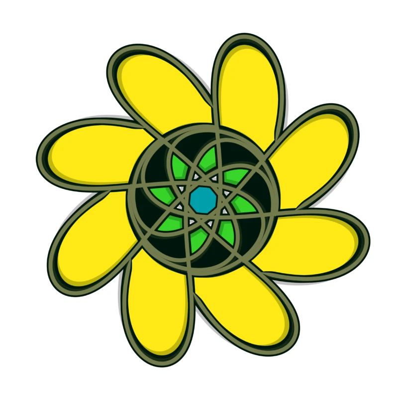 Abstract with different patterns