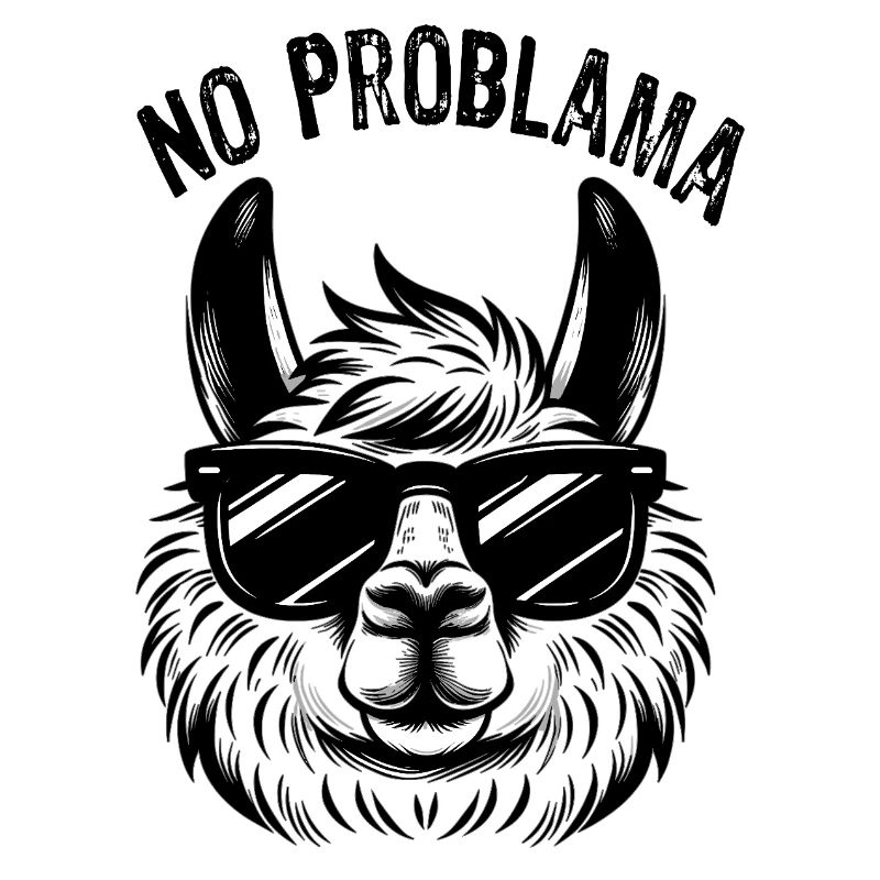 Graphique de lama avec lunettes de soleil