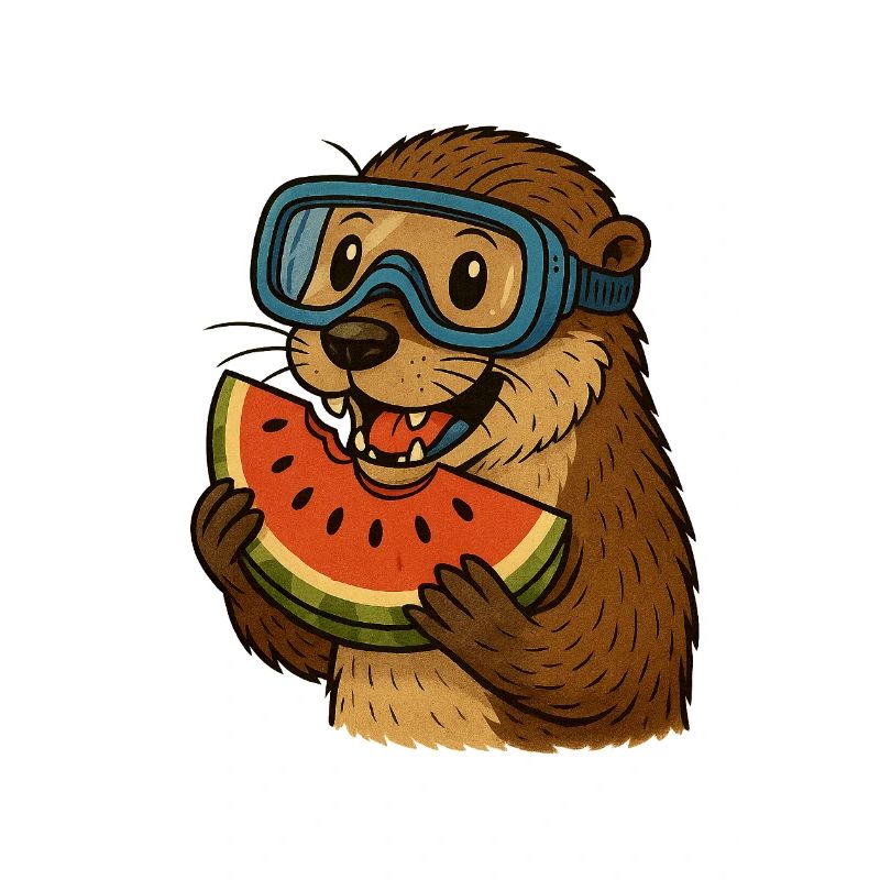 Loutre à la pastèque