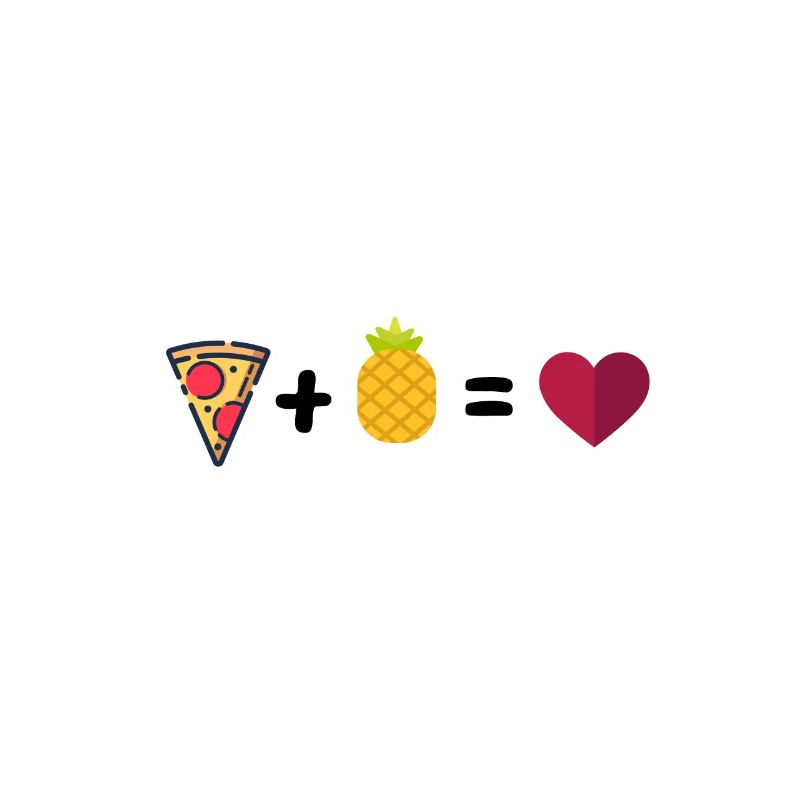 Pizza mit Ananas