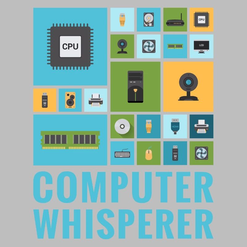 Computer Whisperer Lustiger IT Tech Support Helpdesk