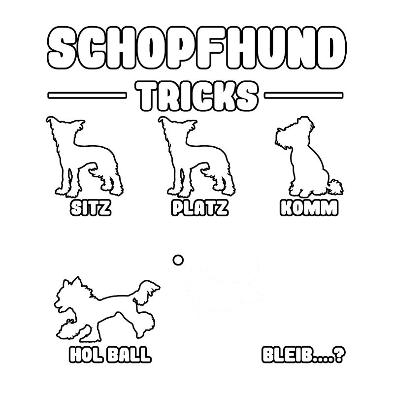 Witziges Schopfhund Hunde Nackthund Tricks