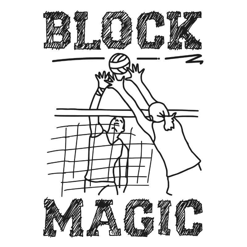 Volleyball Player Team Block Magic