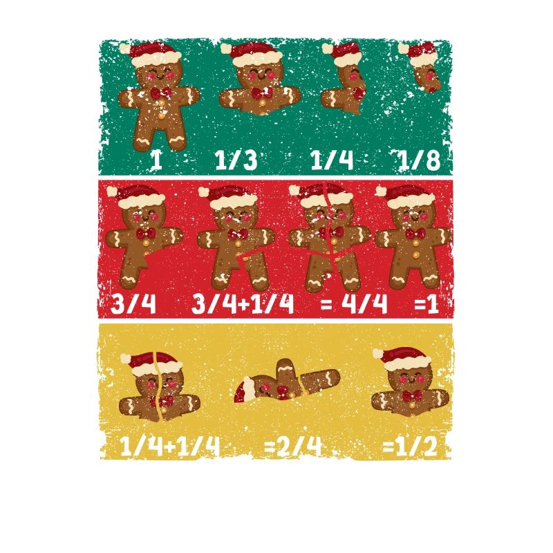 Christmas Math Teacher Break Gingerbread Cookie