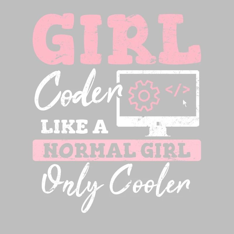 Funny Girl Coder Computer Programming Code Web Dev