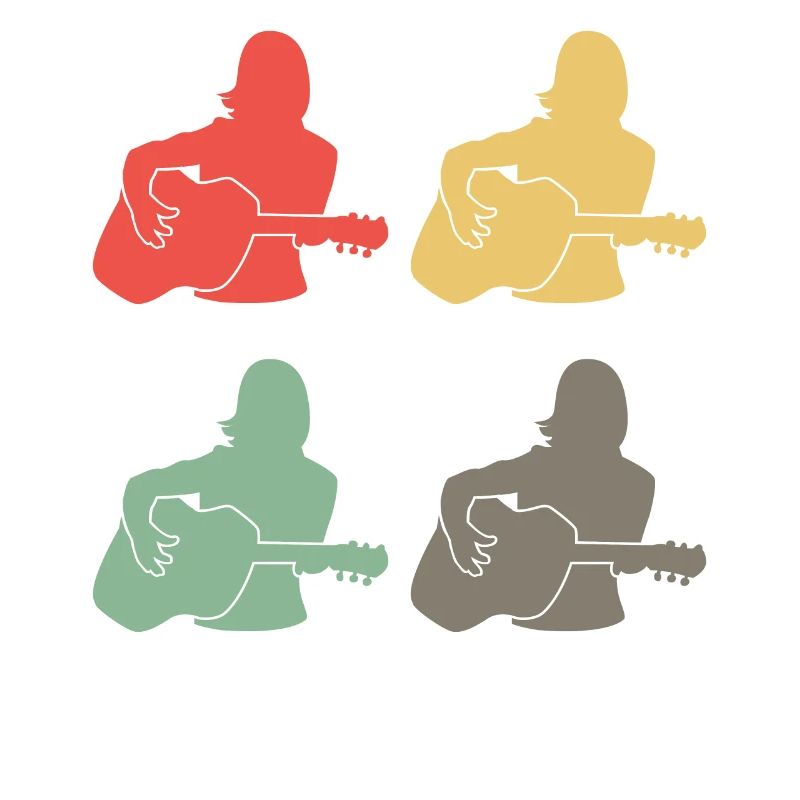 Ensemble coloré de guitaristes cadeaux