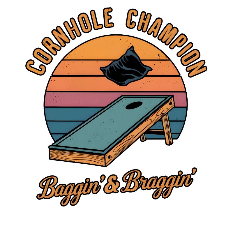 Cornhole Champion Sunset Design Lecteur de lancer de sac