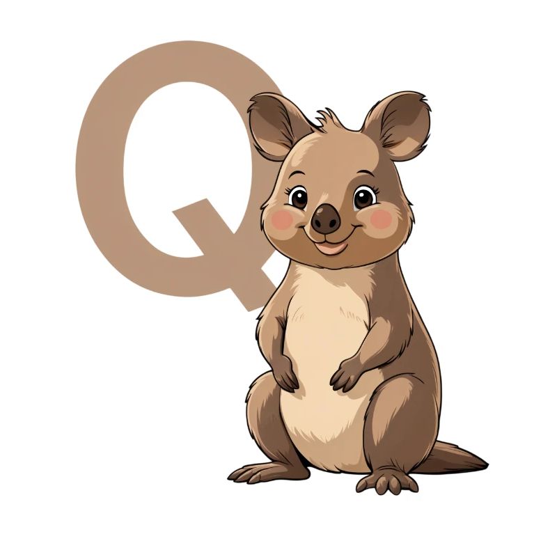 Koala mit Q Mascot-Design