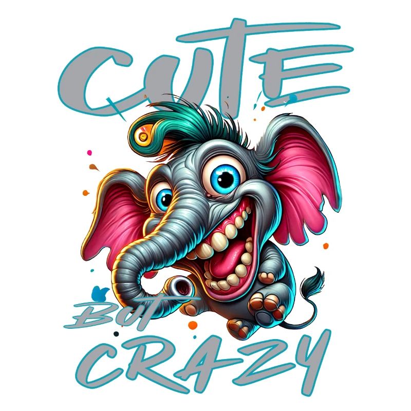 Cute but Crazy Elephant Comic Style