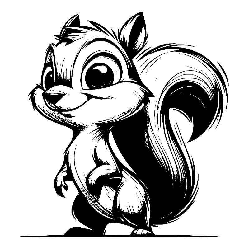 Petit bébé écureuil souriant