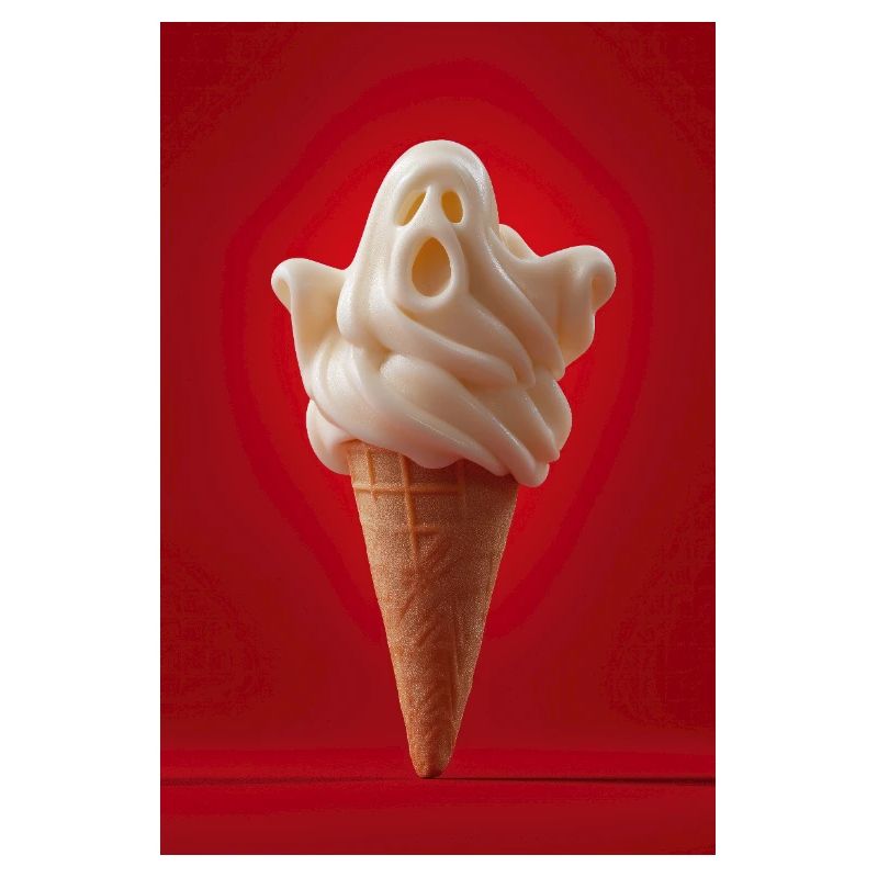 Spooky Ghost IceCream Cone