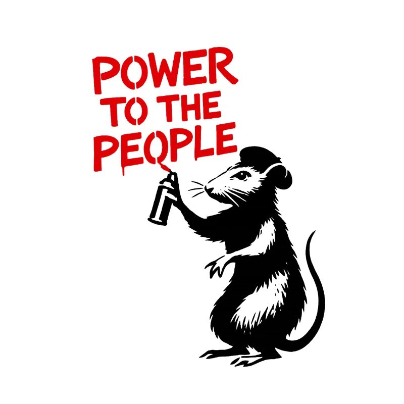 Graffiti du pouvoir au peuple
