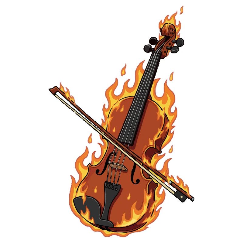 Burning violin