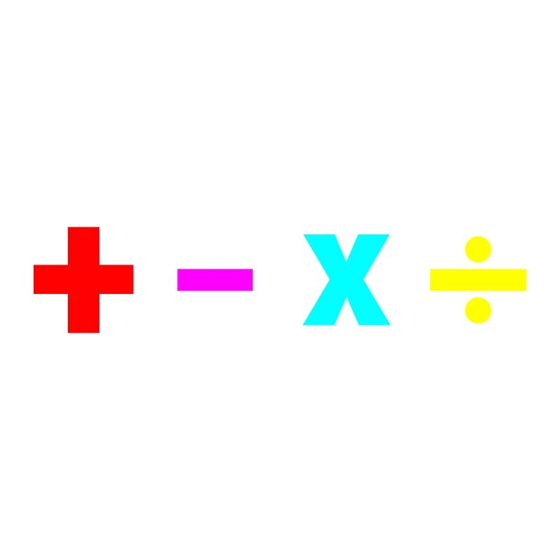 Math + - × ÷ plus minus multiply divide poison