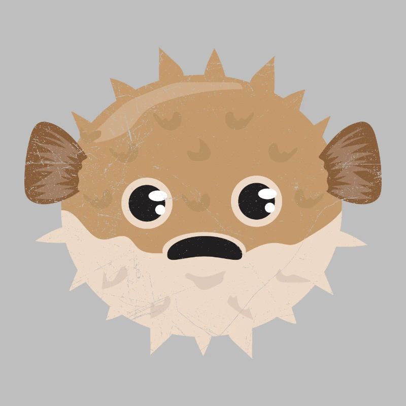 Kugelfisch Grumpy Kinder lustiges Geschenk