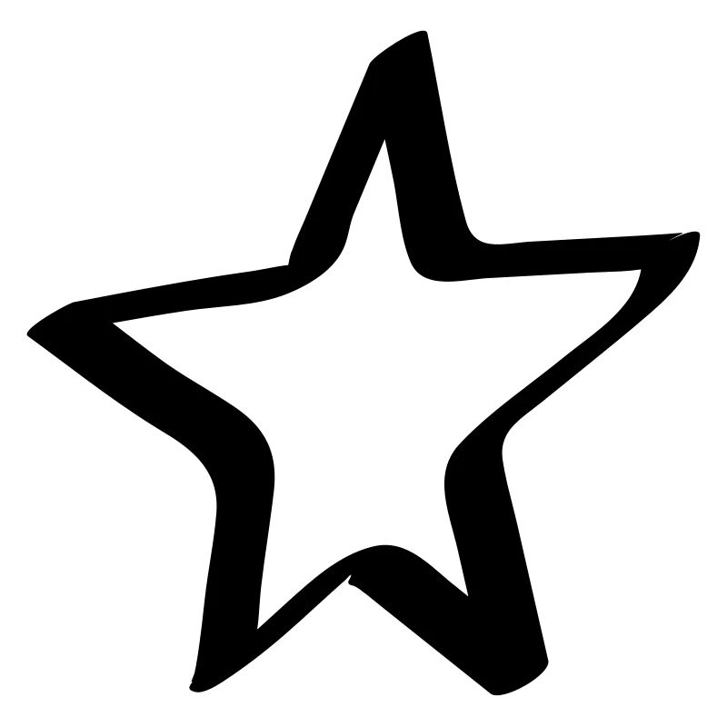 Cartoon star / star - painted, drawn, comic style
