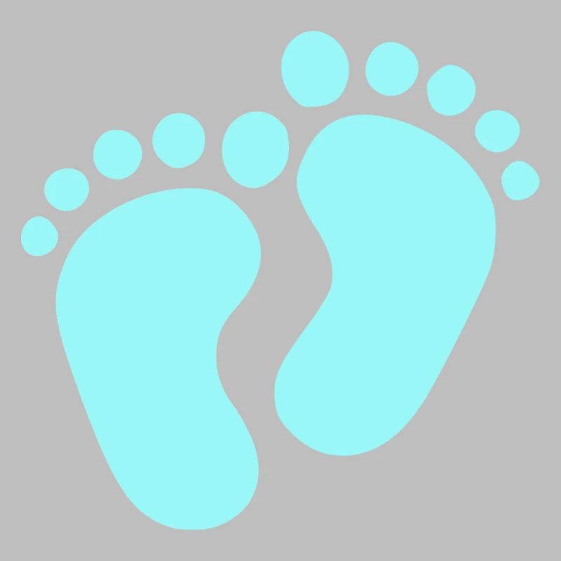 Empreintes de pas empreintes de pieds de bébé petits pieds bleus