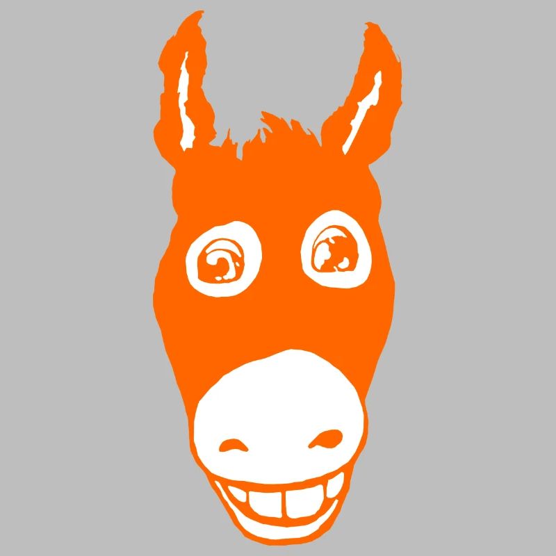 Smiling donkey orange