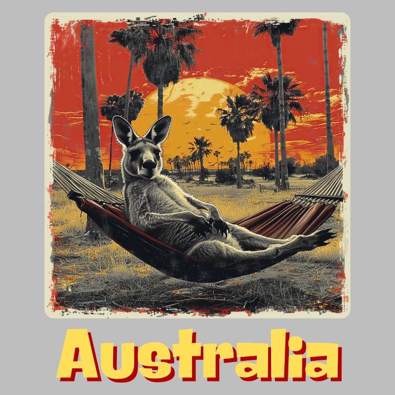 Kangaroo Australia Lazy Vacation Relaxation