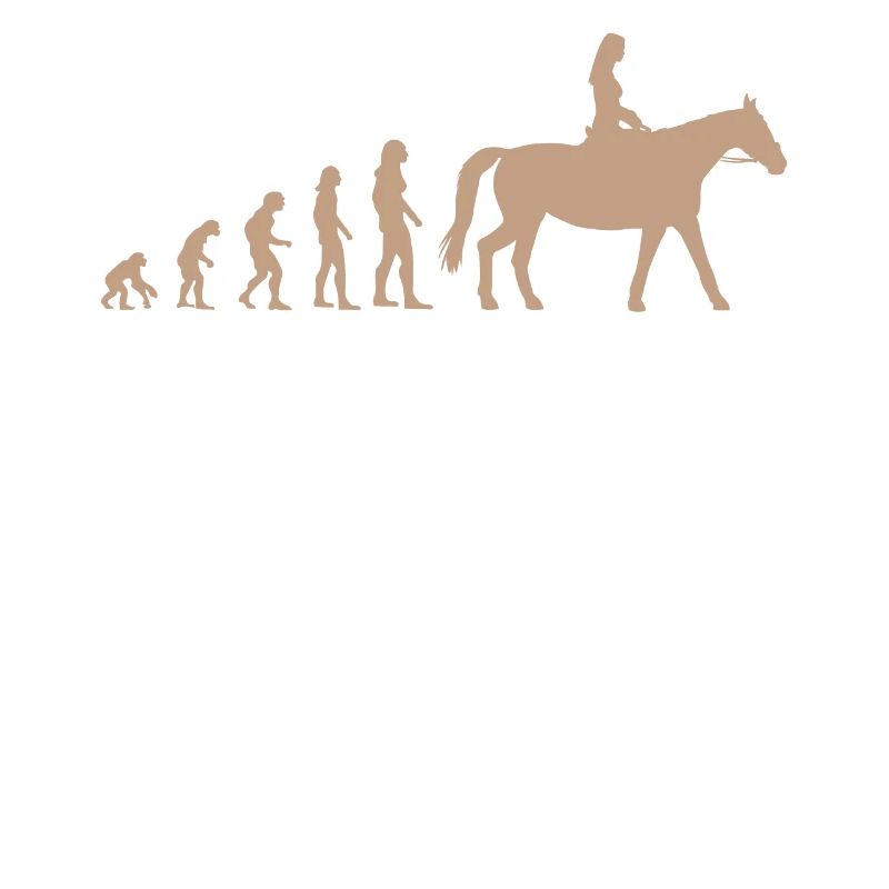 Reiten Reiterin Pferd Evolution Lustig Geschenk