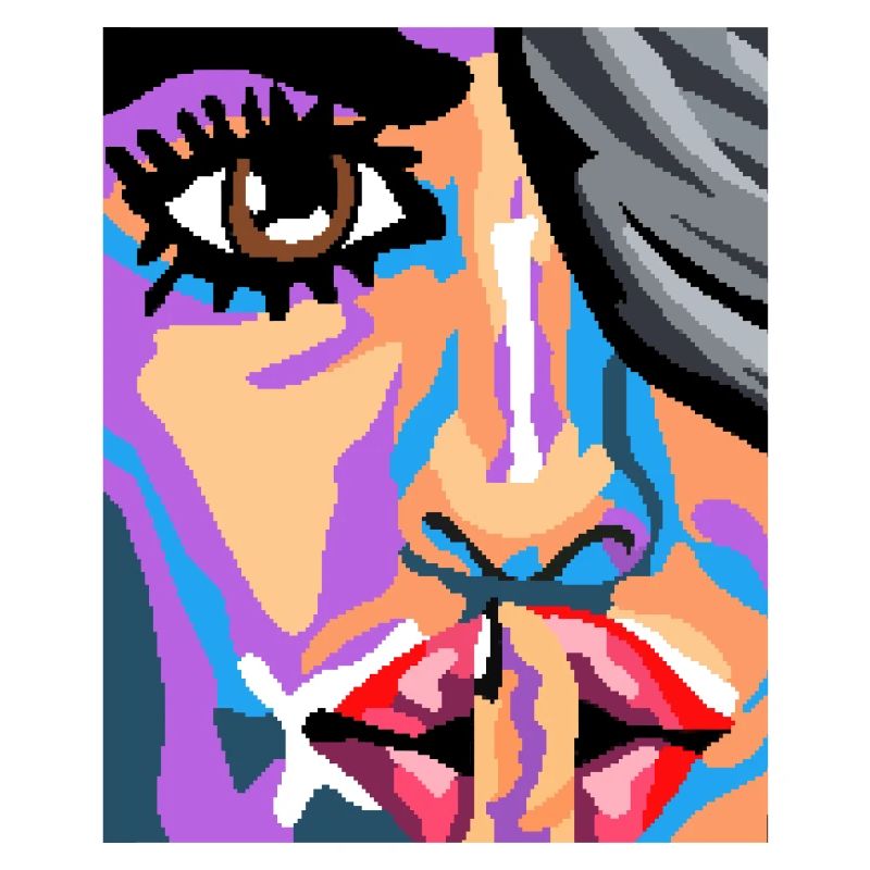 Visage en style pixel