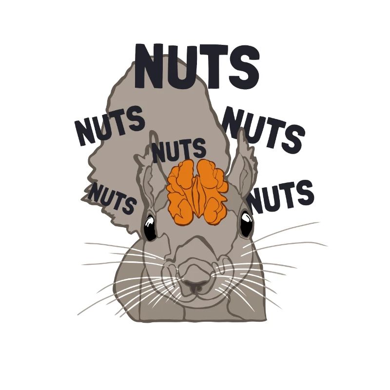 Nuts Brain Fuchshörnchen Grauhörnchen Squirrel