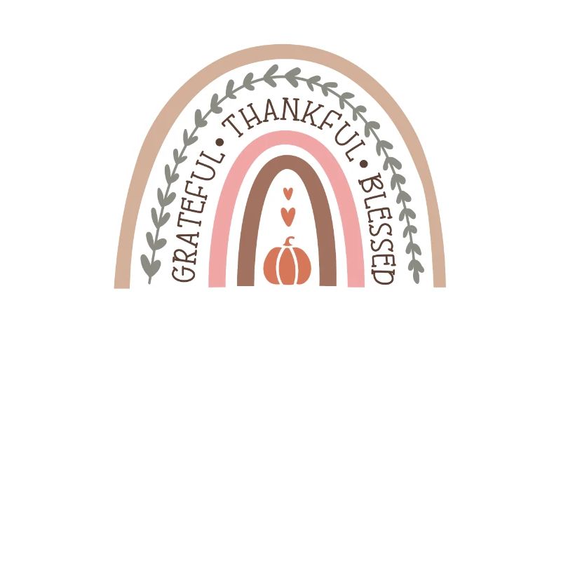 Dankbar Gesegnet Regenbogen Herbst Design