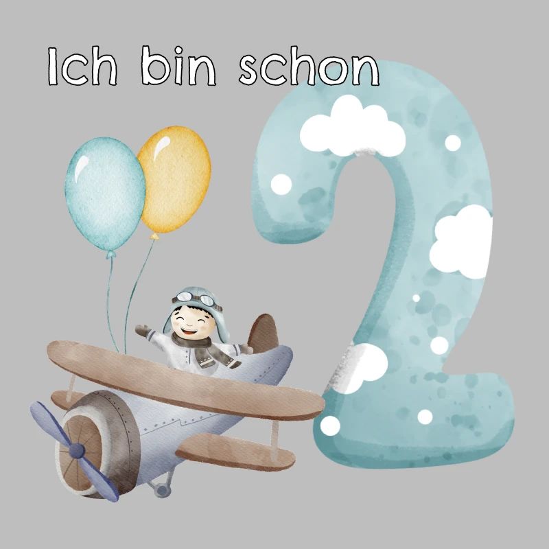 2. Geburtstag Flugzeug Pilot