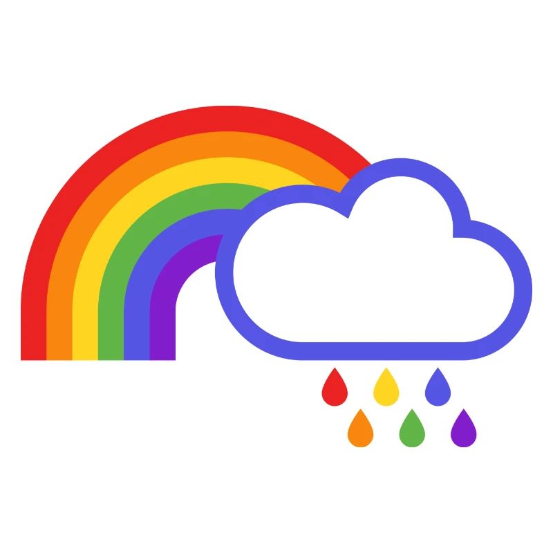Arc-en-ciel avec nuage