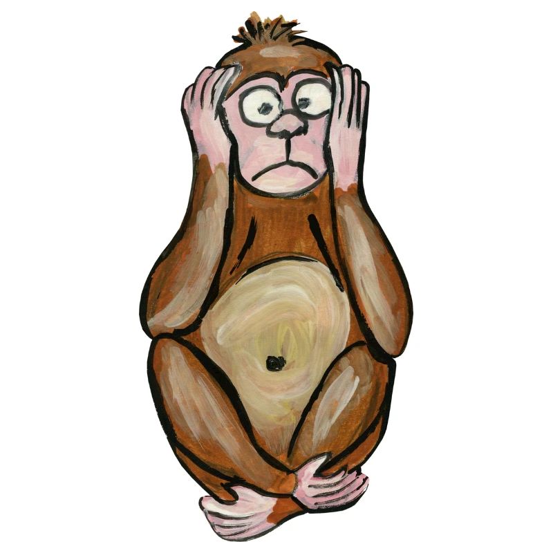 deaf monkey - deaf monkey - tauber affe - scimmia