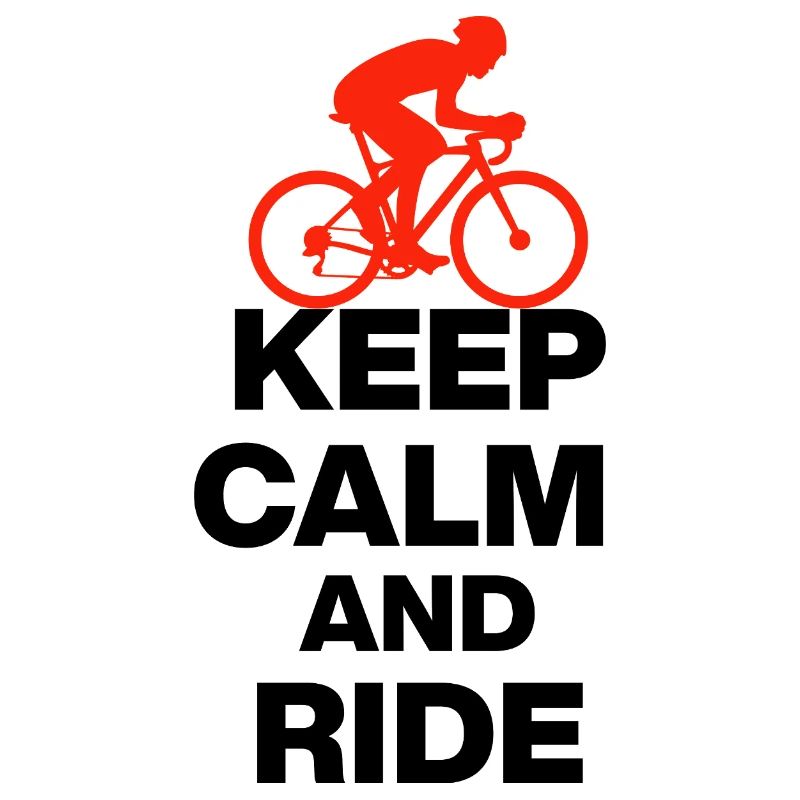 KEEP CALM AND RIDE! REENNRAD & PETON GIFT blak