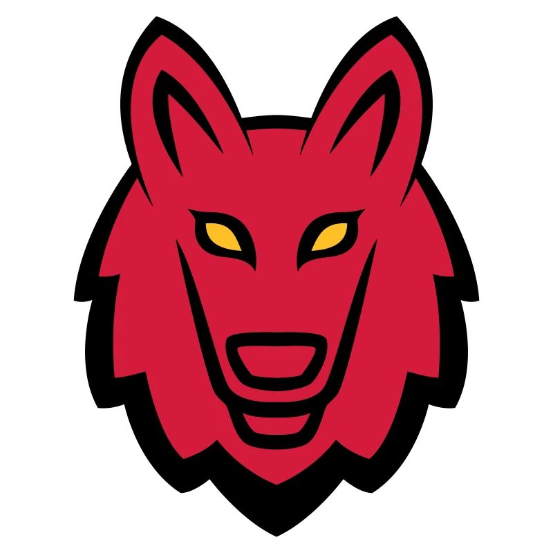 Wolf Maskottchen Logo