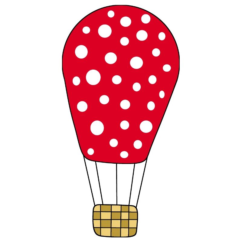 Heißluftballon rot