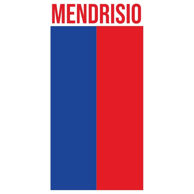 Ticino flag with Mendrisio lettering