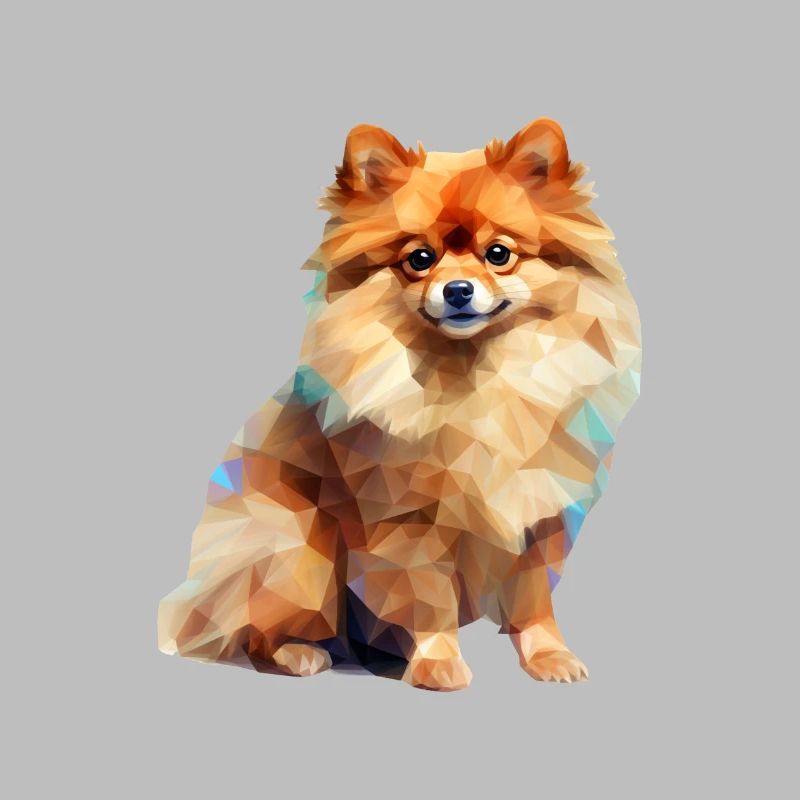 Miniature Spitz Geometric Drawing