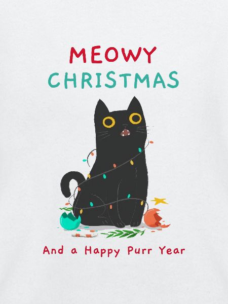 Weihnachtspullover Katze