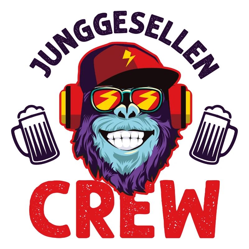 Junggesellen crew affe
