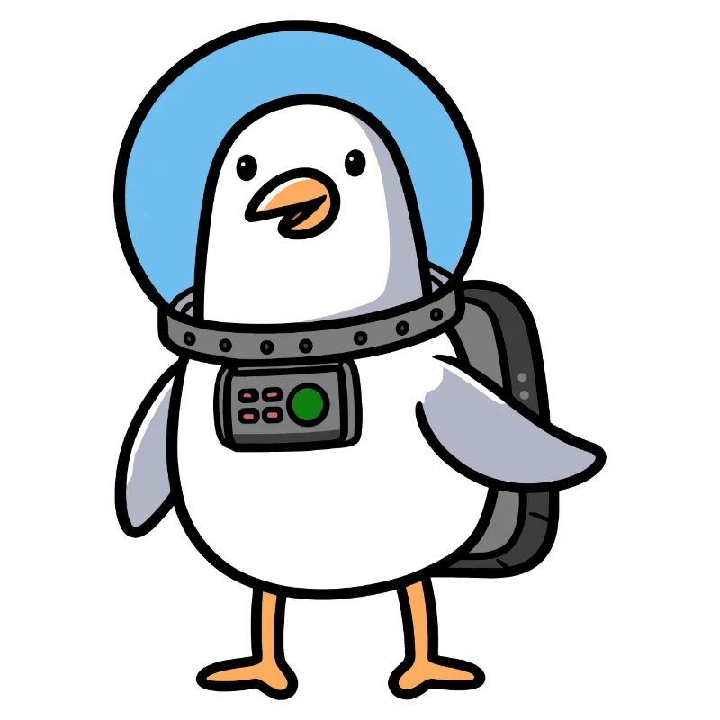Bande dessinée Moin Seagull Astronaute en combinaison spatiale