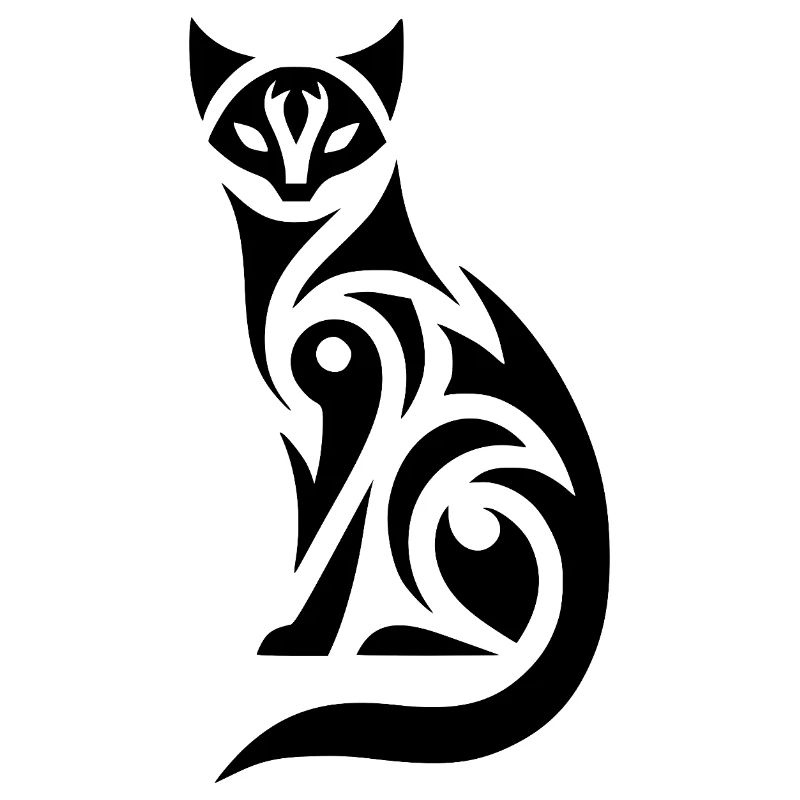 Chat tribal à la silhouette expressive
