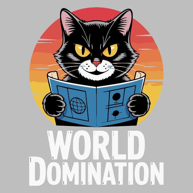 World domination – cat with big plans