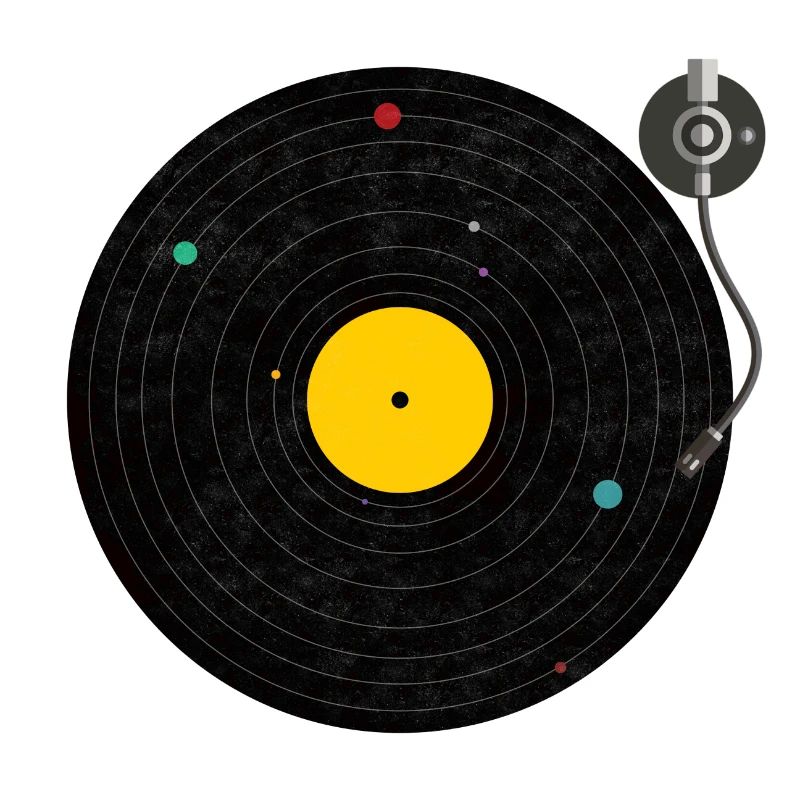 Vinyl planeetoverhemd op planeet Aarde