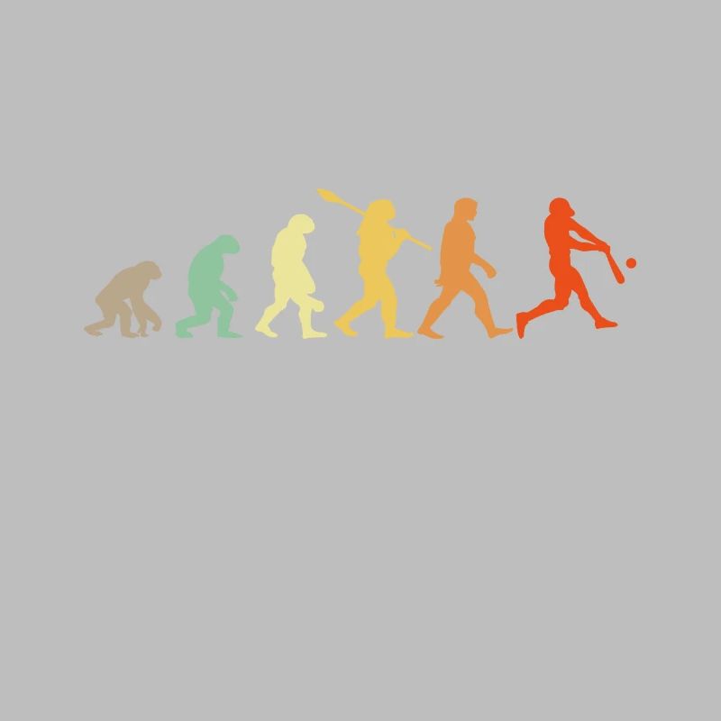 Baseball Evolution Baseball Spieler Geschenk