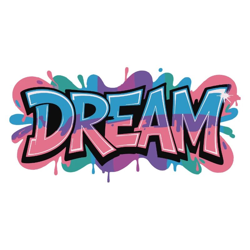 DREAM Graffiti Design voller Farbe und Motivation