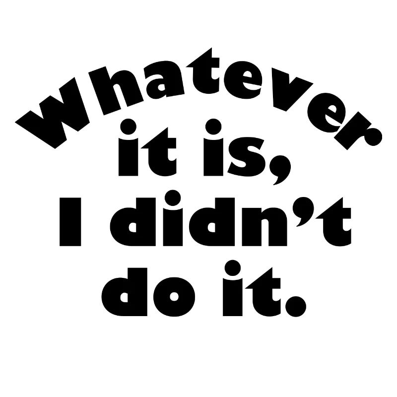 Whatever It Is I Didn’t Do It