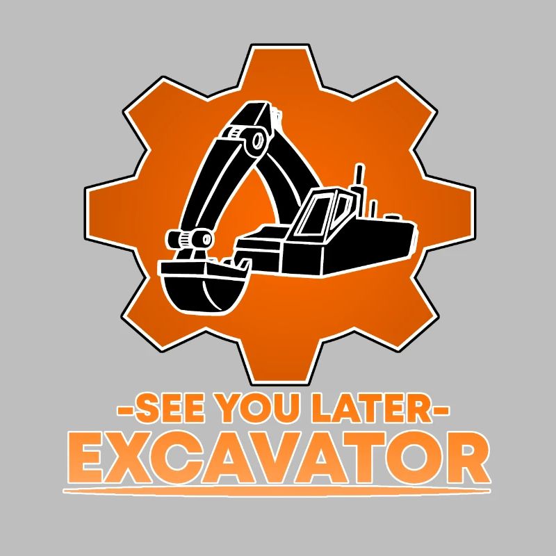 Baggerfahrer Bagger lustig Spruch Geschenk