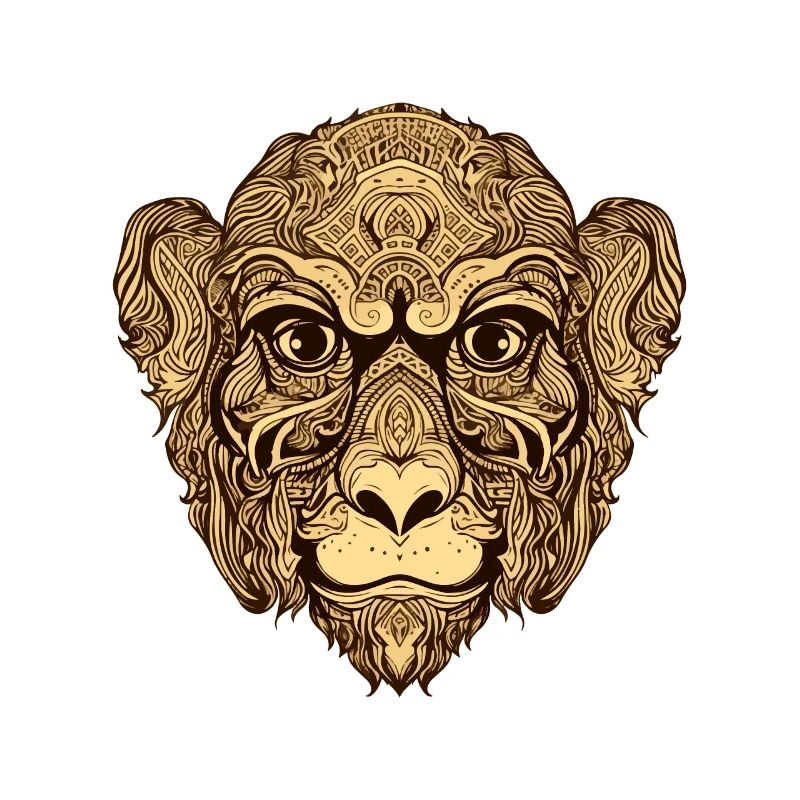 Affe Kopf Tier