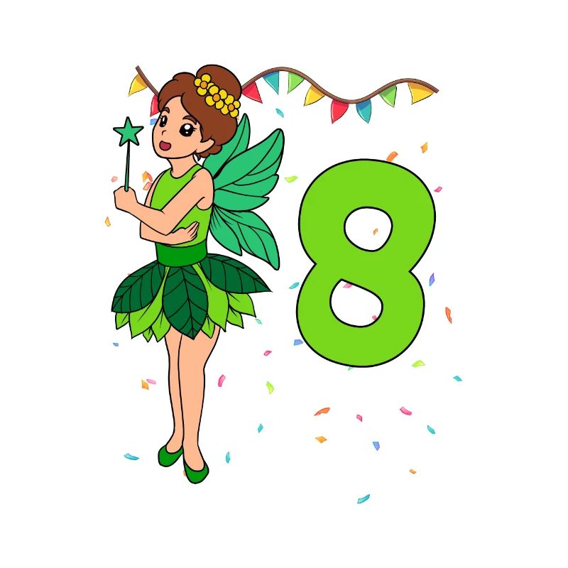 Mit Fee - Mädchen Geburtstag 8 Jahre