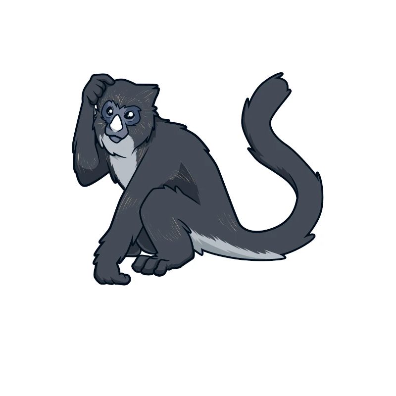 Kawaii Greater White-nosed Monkey